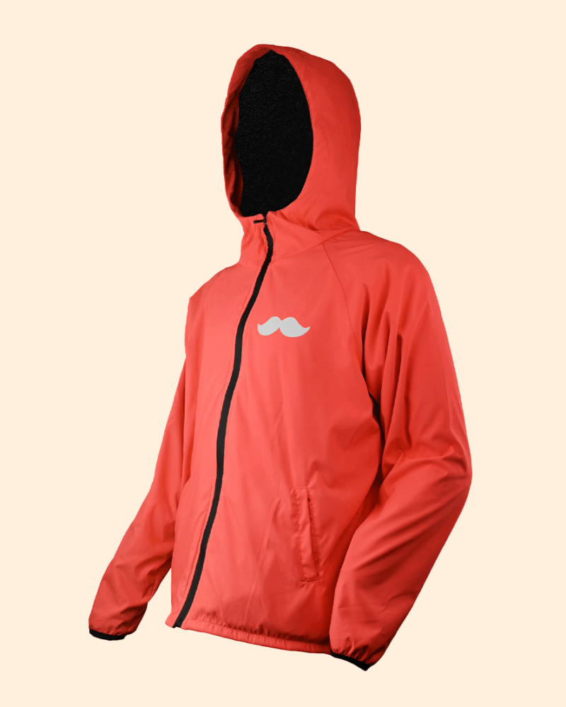 Chamarra Polar Rappi con Capota | Chaqueta Térmica de Alta Visibilidad Logo Bigote y bolsillos laterales