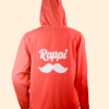 Chamarra Polar Rappi Técnica | Aislamiento Térmico y Alta Visibilidad con logo de Rappi y bigote. Incluye capota ajustable y puños reforzados.