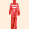 impermeable1fc Conjunto Impermeable Rappi – Máxima Visibilidad Posterior Traje de lluvia completo con logo de gran formato en la espalda. Material de alta densidad, impermeable y resistente.