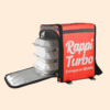 Mochila Rappi Turbo con aislamiento térmico aluminizado, diseño ligero y compacto con espacio para múltiples pedidos.