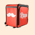 Mochila Térmica Rappi Expandible | Gran Capacidad y Visibilidad Reforzada Con Logo bigote y logo Rappi